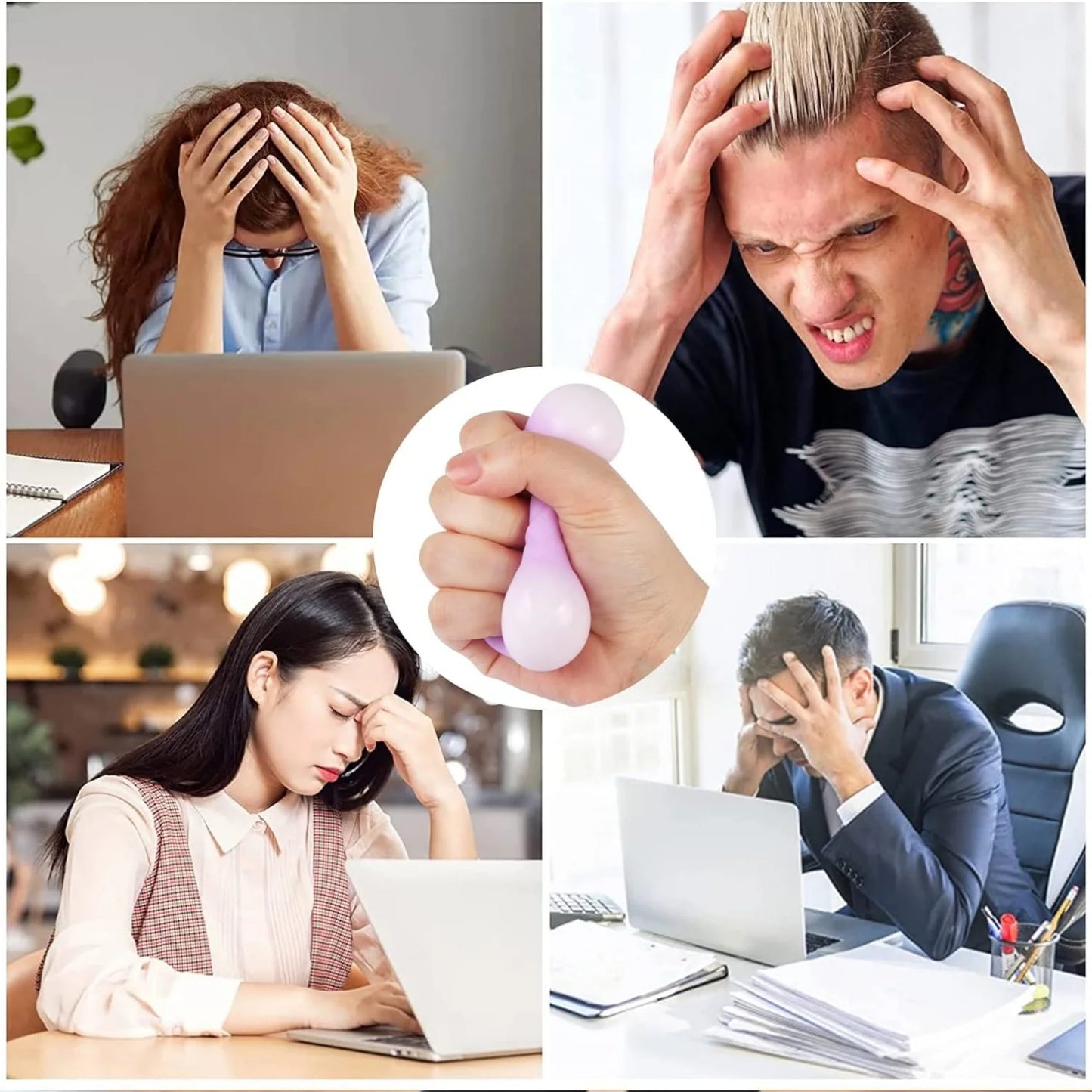 Colorful Dumpling Squishy Stress Balls