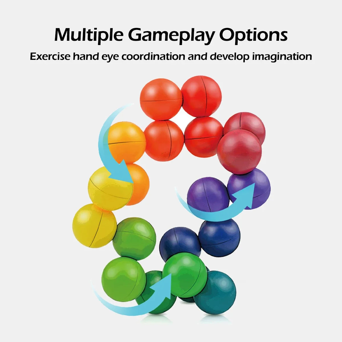 Sensory Fidget Toys - 3D Rotating Educational Balls for Stress & Anxiety Relief