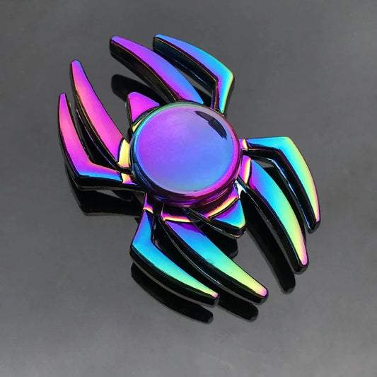 Metal Rainbow Fidget Spinner - Gradient Color Anti-Anxiety Toy for Kids & Adults