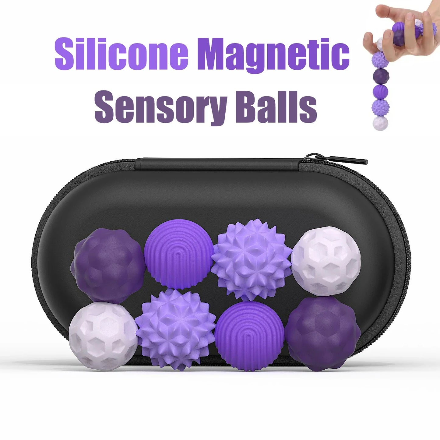 Silicone Magnetic Sensory Balls - Fidget Toy for Stress Relief and Focus