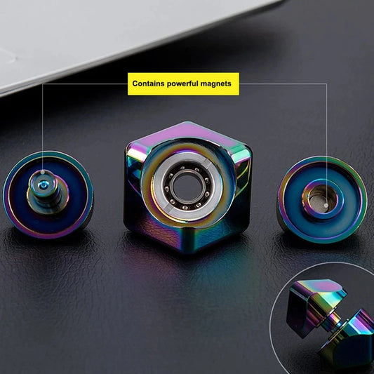 Alloy Cube Spinner Fingertip Gyroscope Fidget Anti Stress Toys - Portable Stress Relief for Adults