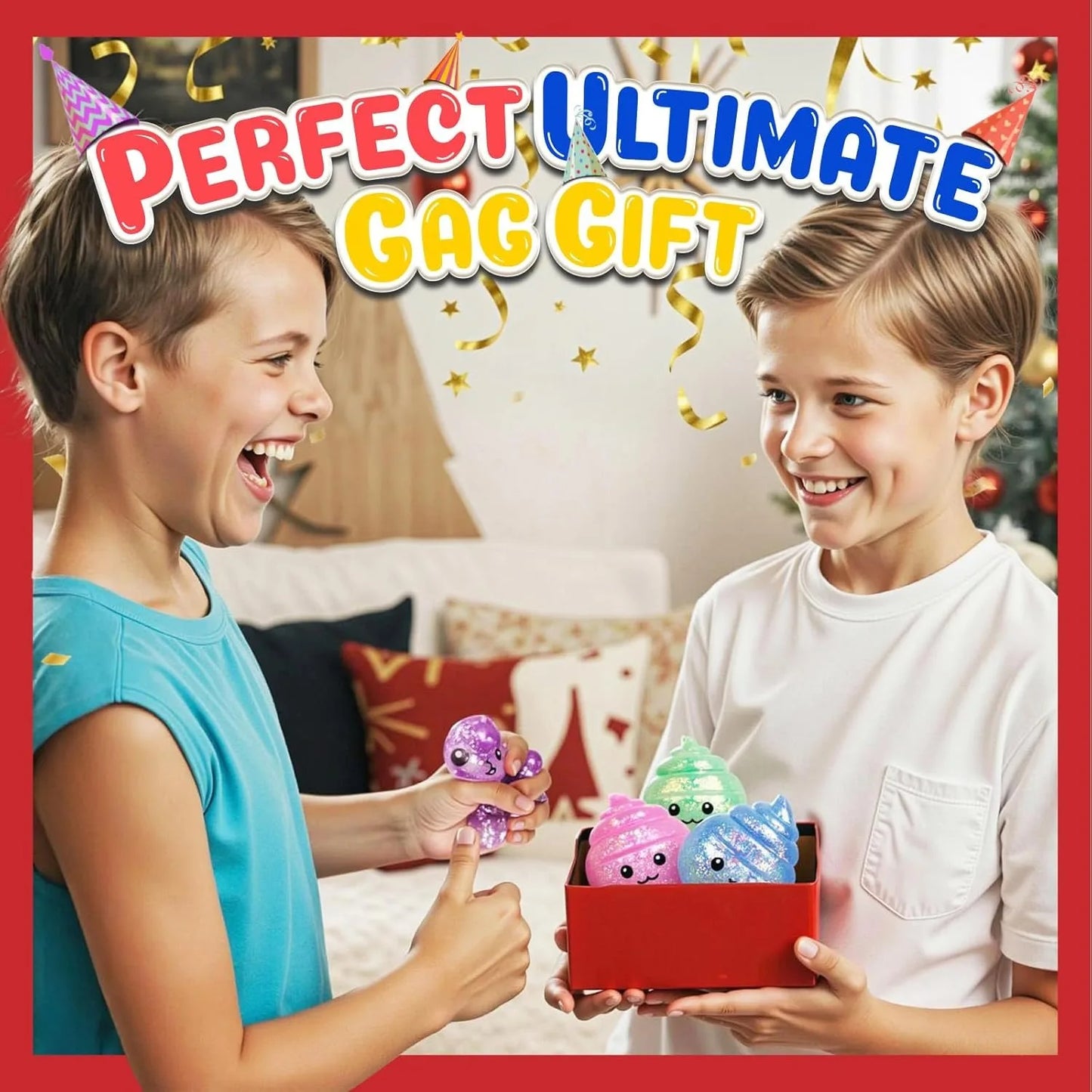 Squishy Glitter Poo Stress Ball Toys