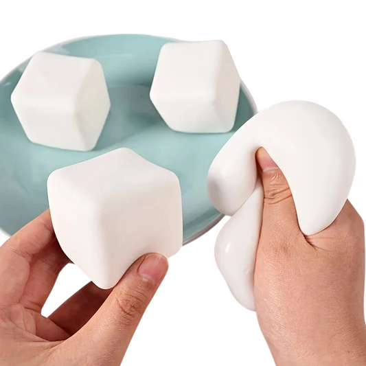 Cute Tofu Stress Balls - Sensory Toys for Stress Relief
