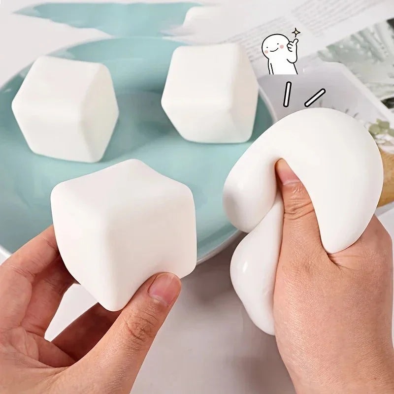 Cute Tofu Stress Balls - Sensory Toys for Stress Relief